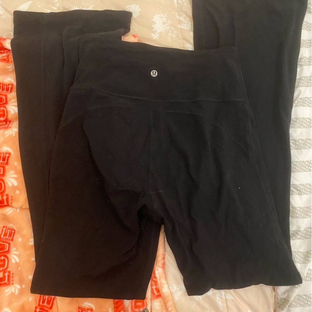 lululemon flare leggings black size 8